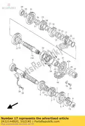 Aquí puede pedir engranaje, segundo accionado de Suzuki , con el número de pieza 2432144B20: