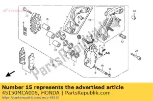 honda 45150MCA006 caliper sub assy., l. fr. (nissin) - Bottom side