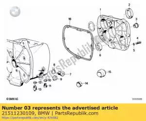 bmw 21511230109 cup (to 09/1980) - Bottom side