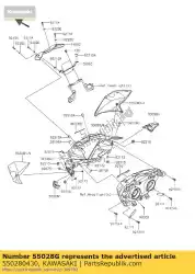 Here you can order the cowling,upp,cnt,rh zr800ads from Kawasaki, with part number 550280430: