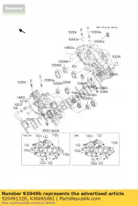 kawasaki 920491320 óleo de selo kmx200-a2 - Lado inferior