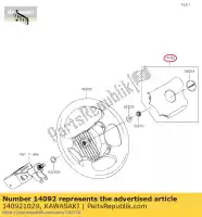 140921029, Kawasaki, 01 tampa, interruptor de buzina kawasaki  400 820 1000 2017 2018 2019 2020 2021, Novo