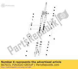 r. H. Sleeve assy (escorts) van Piaggio Group, met onderdeel nummer 667023, bestel je hier online: