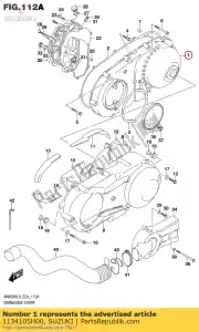 suzuki 1134105H00 deksel, koppeling erin - Onderkant