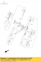 Aqui você pode pedir o conjunto do garfo dianteiro (l em Yamaha , com o número da peça 37PF31020000: