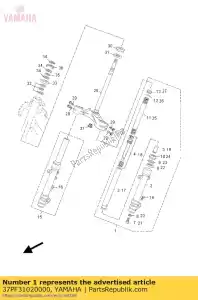 yamaha 37PF31020000 fourche avant (l - La partie au fond