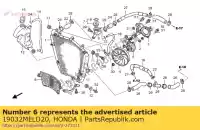 19032MELD20, Honda, grill, radiateur honda cbr 1000 2006 2007, Nouveau