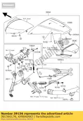 Aquí puede pedir almohadilla, cubierta de asiento de Kawasaki , con el número de pieza 391560176: