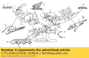 honda 17512MALG30ZB marca, l. tanque de combustível (###) * type4 * (type4) - Lado inferior