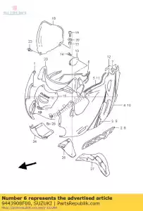 Suzuki 9443908F00 shield,cwl cove - Bottom side