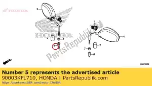 Honda 90003KFL710 parafuso, adaptador, 10 mm - Lado inferior