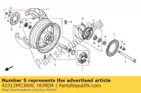 42312MCJ000, Honda, ko?nierz, rr. strona hamulca honda cbr 900 2000 2001, Nowy