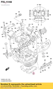 suzuki 1114141F00 gasket,cylinder - Bottom side