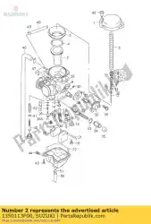 Qui puoi ordinare valvola, pistone da Suzuki , con numero parte 1350113F00: