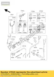 Aquí puede pedir interruptor, luz de freno de Kawasaki , con el número de pieza 27010025: