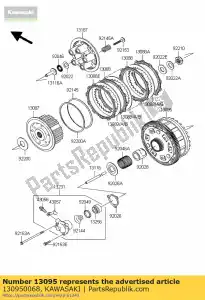 Kawasaki 130950068 housing-comp-clutch - Bottom side