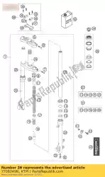 Ici, vous pouvez commander le tube de fourche r / s senior 02 auprès de KTM , avec le numéro de pièce 7708249R: