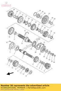 yamaha 933062045500 bearing(1fn) - Bottom side