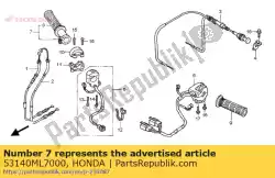 Here you can order the grip comp., r. From Honda, with part number 53140ML7000: