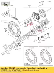 Ici, vous pouvez commander le roulement à billes, 69052rs kx125-m1 auprès de Kawasaki , avec le numéro de pièce 920451446: