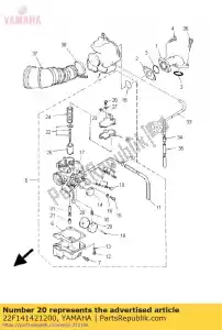 yamaha 22F141421200 jato, piloto (# 12.5) - Lado inferior