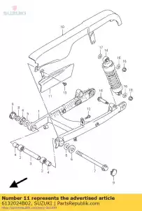 Suzuki 6132024B02 estojo de cinto, inferior - Lado inferior