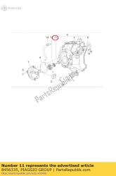 Aprilia 8456335, Conjunto do eixo da bomba de água., OEM: Aprilia 8456335