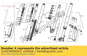 honda 51403MEB003 wiosna, o. widelec (showa) (4,81n / mm, 0,49kgf / mm) - Dół