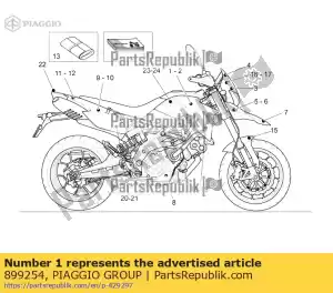 Piaggio Group 899254 pegatina - Lado inferior