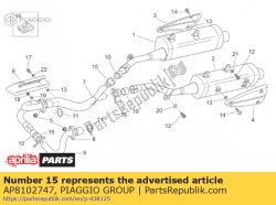 Aprilia AP8102747, Clip de silencieux, OEM: Aprilia AP8102747