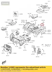 kawasaki 11065Y009 dop, gereedschapskist kvf300ccf - Onderkant