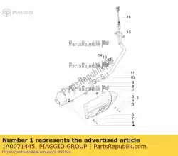 Tutaj możesz zamówić auspuff komplett-schutz od Piaggio Group , z numerem części 1A0071445:
