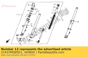 Honda 51437MEW921 ring, zuiger - Onderkant