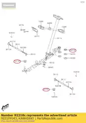 Here you can order the nut from Kawasaki, with part number 92210Y043: