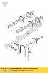 nokkenas assy uitlaat van Triumph, met onderdeel nummer T1140975, bestel je hier online: