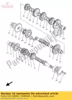 43G172110000, Yamaha, engrenagem, 1ª roda yamaha it 200, Novo