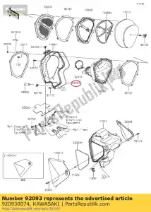 kawasaki 920930074 afdichting, fr deksel klx450a8f - Onderkant