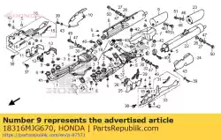 geen beschrijving beschikbaar op dit moment van Honda, met onderdeel nummer 18316MJG670, bestel je hier online: