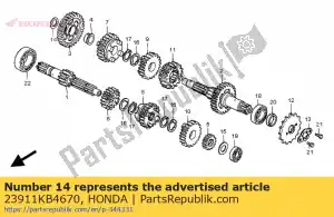 honda 23911KB4670 collar, 15 mm - Lado inferior