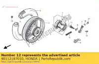 90112187010, Honda, parafuso, flange, 5x25 honda (j) type 2 japan hc06-100 (n) 1993 (p) spain nsr qr r (v) portugal s (p) netherlands / bel sa 50 75 80 1988 1989 1992 1993 1994 1997, Novo