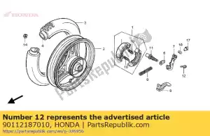 honda 90112187010 bolt, flange, 5x25 - Bottom side