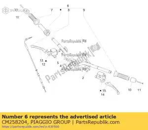 Piaggio Group CM258204 throttle control sleeve assembly - Bottom side