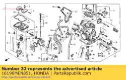 Aqui você pode pedir o tubo, estouro (carburador no.) em Honda , com o número da peça 16196MEN851: