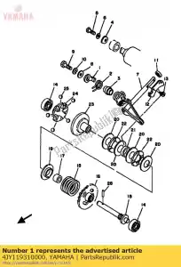 Yamaha 4JY119310000 alavanca - Lado inferior