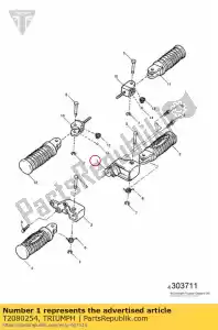 triumph T2080254 bedieningsplaat lh - Onderkant