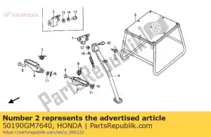 Honda 50190GM7640 brkt, suporte lateral - Lado inferior