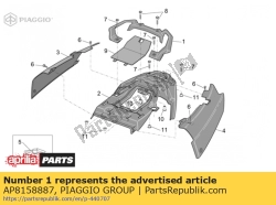 Aprilia AP8158887, Passagier handgreep, OEM: Aprilia AP8158887