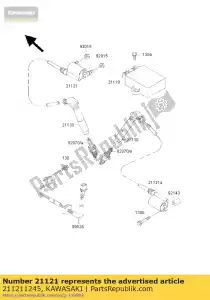 kawasaki 211211245 bobina de ignição, fr vn800-a1 - Lado inferior