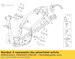 Aprilia AP8161023, Plaatje van het ringetje, OEM: Aprilia AP8161023