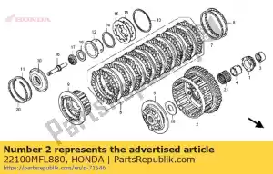 Honda 22100MFL880 comp externe. a, embrayage (bl - La partie au fond